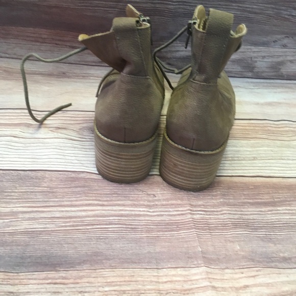 Lucky brand Tamela booties leather tan size 8.5 - Picture 3 of 4